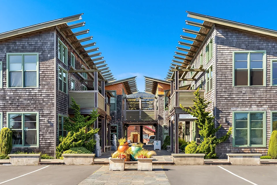 lofts with trees and beautiful architecture